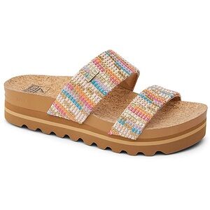 Reef Women’s Cushion Vista High Sandals, Beachy Woven, NWT, Size 7